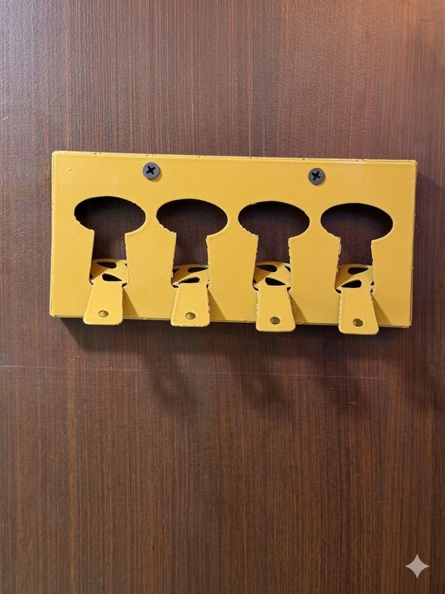 HYUNDAI Master Key Holder – Buy 1 Get 1 Free | 4 Hook Gold Wall Mount