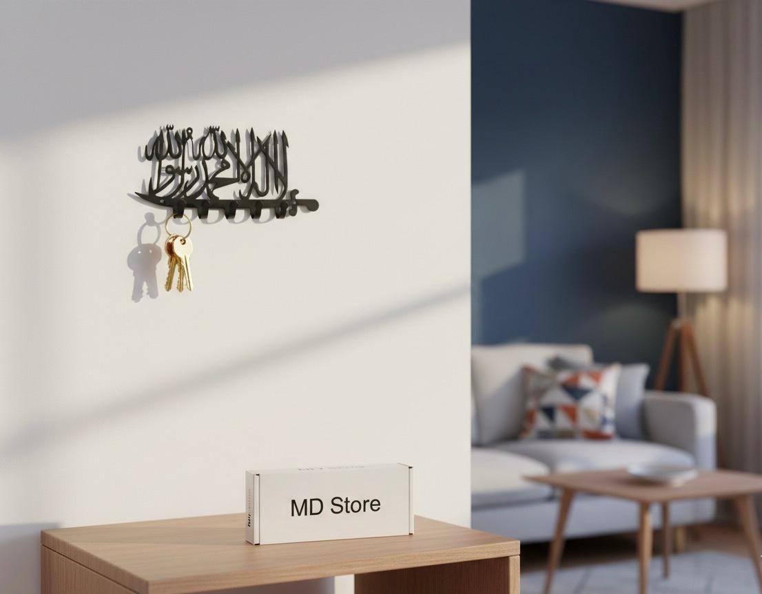 Kalma Tayyaba Metal Key Holder - Islamic Wall Hook | Free Delivery Pakistan
