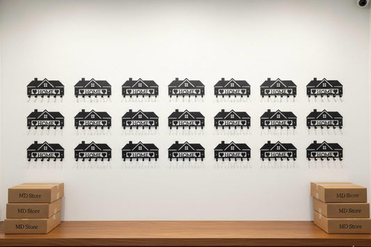 Home Wall Hook - Decorative Metal Key Holder with 6 Hooks